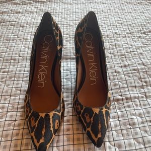 Calvin Klein genuine calf hair heels